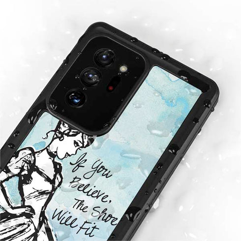 Disney Cinderella Sketch Art Shoe Will Fit Galaxy Note20 Ultra 5G Waterproof Case